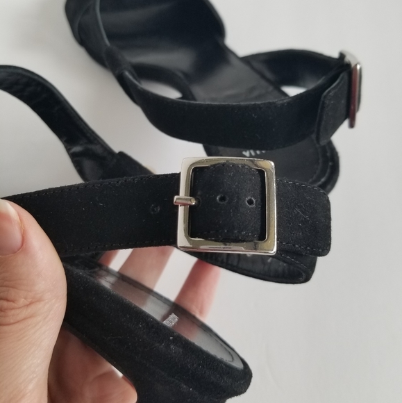 Aquatalia Tana Suede Kitten Heel Strappy Sandal  7 - Picture 5 of 7